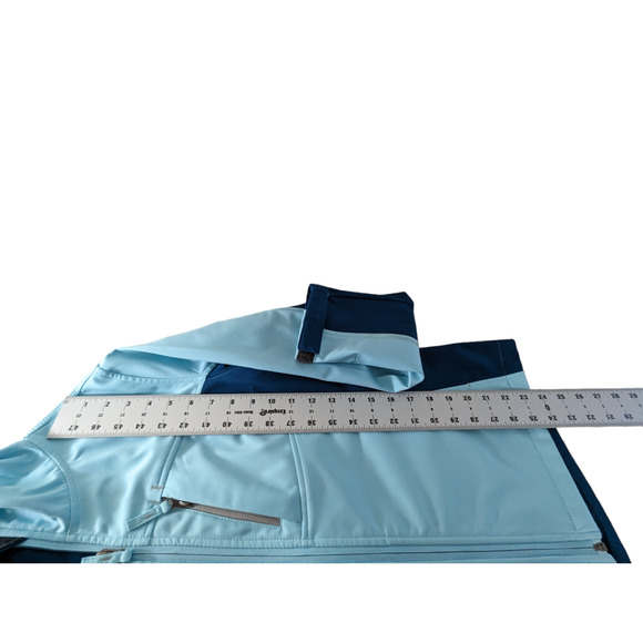 Free Tech Women's Hooded Softshell Jacket Medium Blue Zippered Pockets - Picture 4 of 14